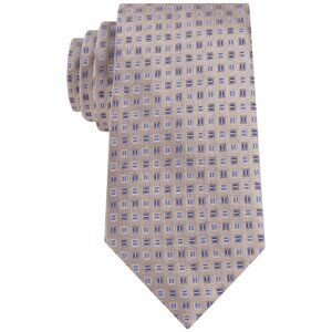 MICHAEL KORS Taupe Winsome Neat Geometric Silk Blend Classic Tie